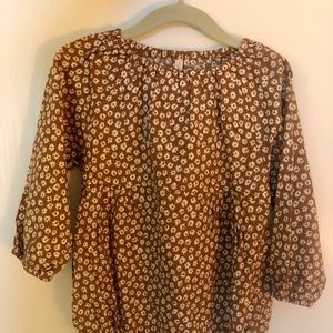 Rylee & Cru ditsy bubble romper caramel